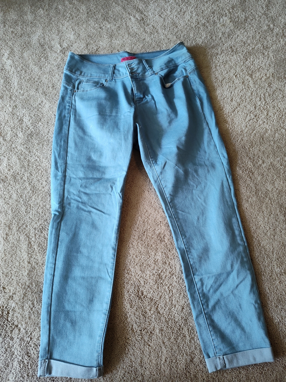 Wax Jean "Butt, I Love You" Light Wash Capri Cropped Jeans Size 14